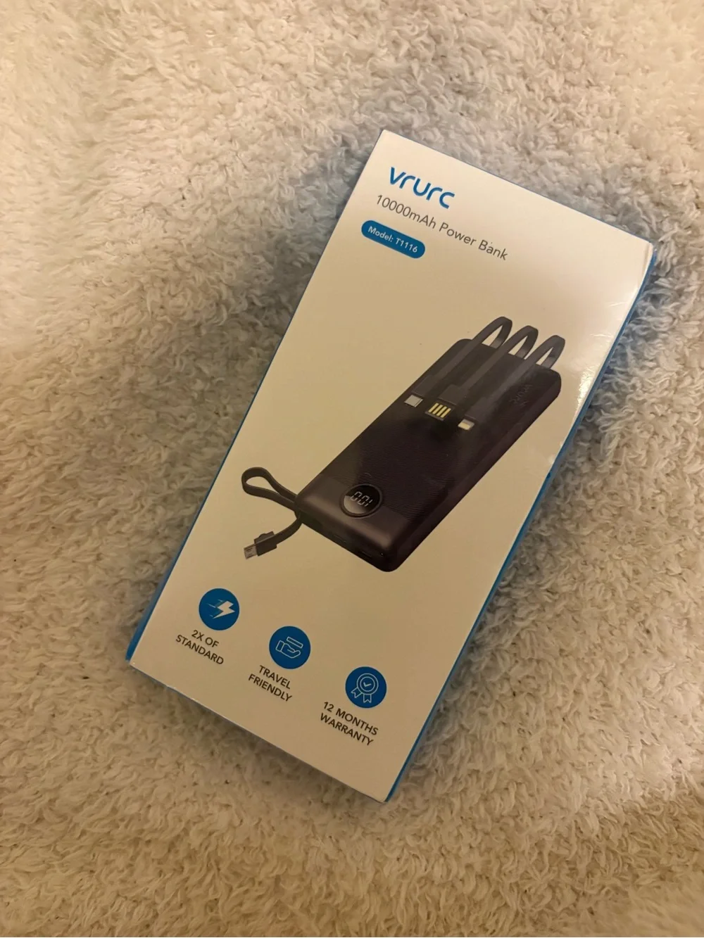 Vrurc - NIB Power Bank With Built In Cables